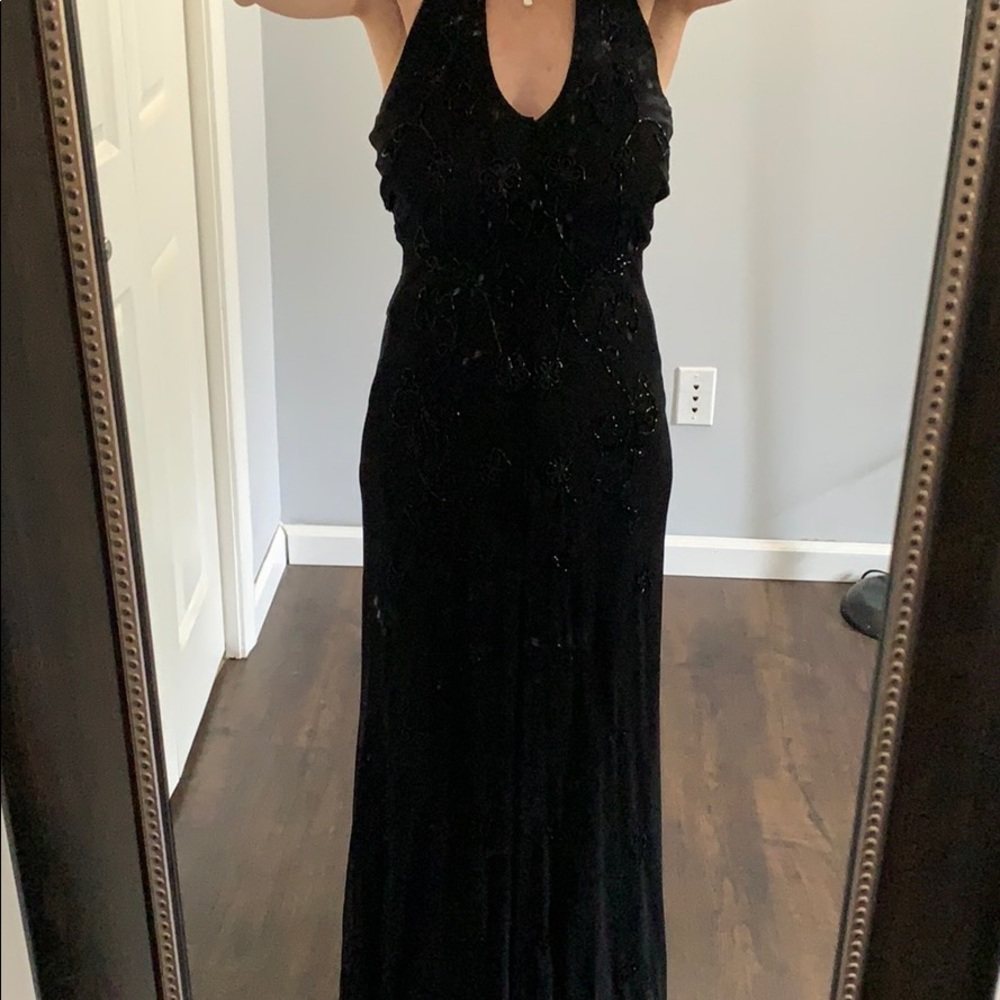 Black beaded Gown Custom made